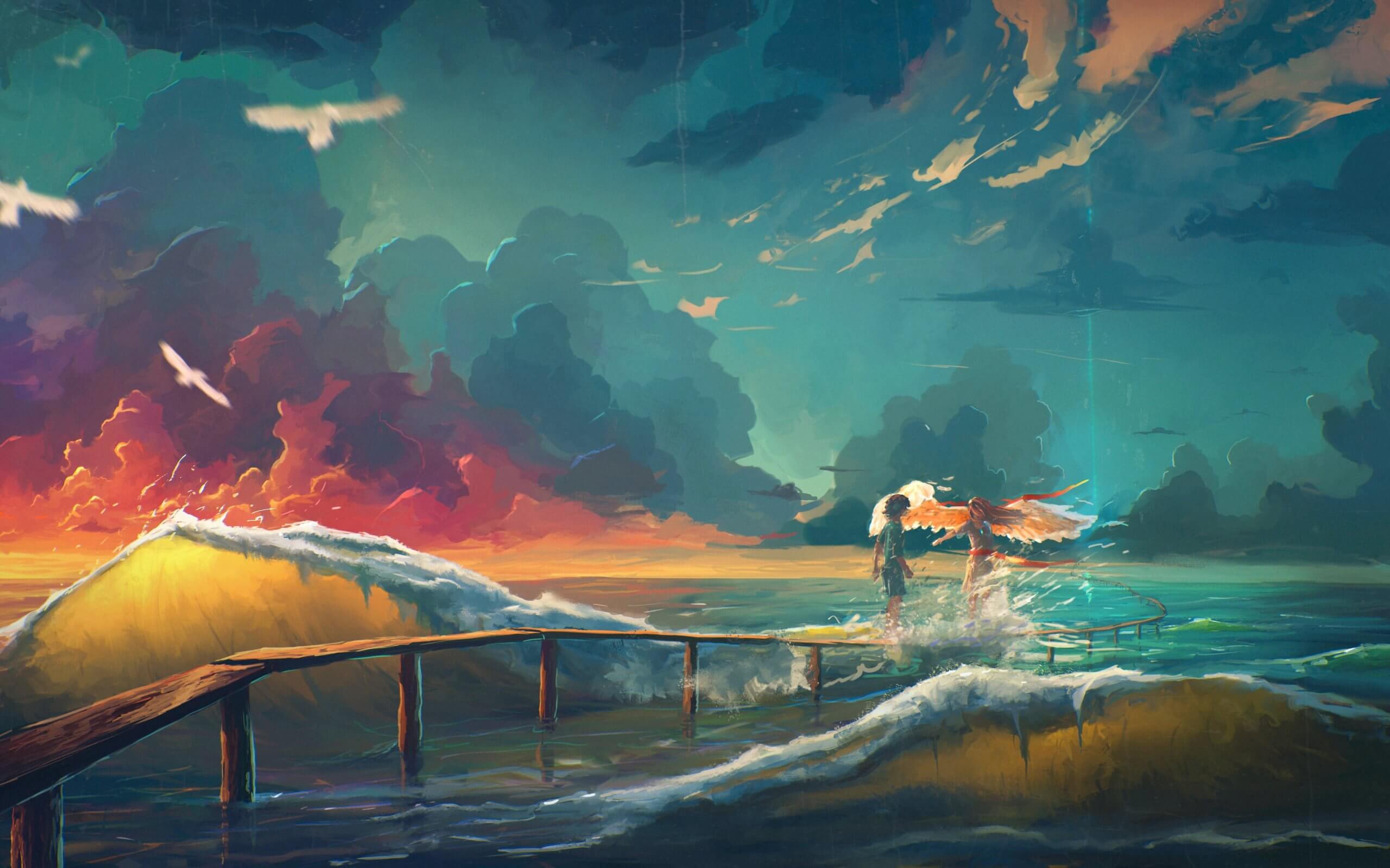 fantasy-art-boy-walking-bridge-wallpaper-scaled